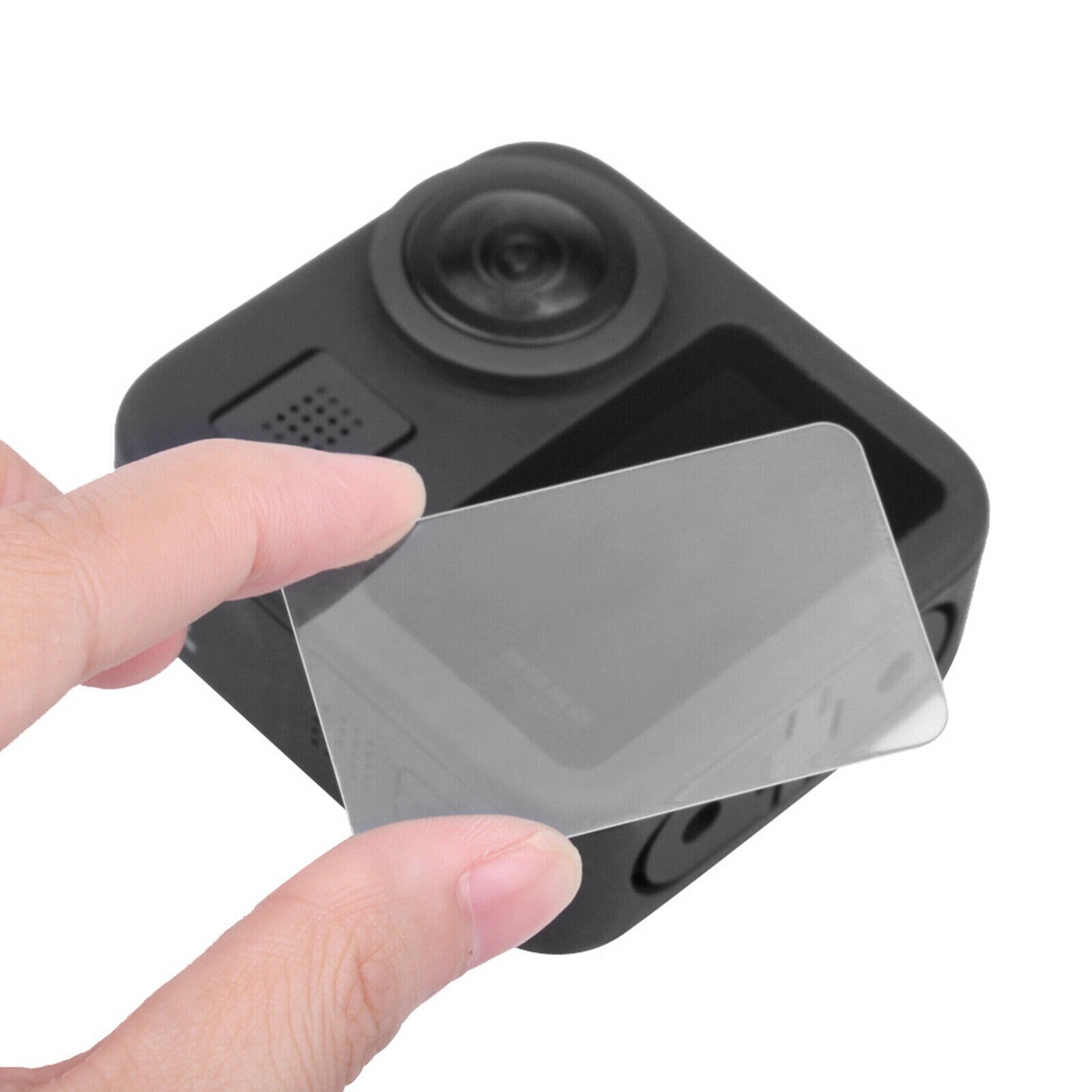 Película protectora de pantalla LCD de vidrio templado con tapa de lente para Gopro Max 360, accesorios de montaje para cámara de acción 2x