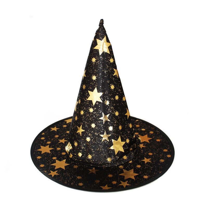 WZCX-Sombrero de de pentagrama para Halloween, sombrero de mago Unisex con personalidad, puntiagudo, novedad de