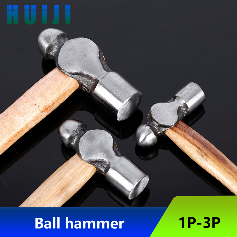Round head hammer with wooden handle, household hand hammer, small hammer, teat hammer, woodworking installation hammer, teat ha