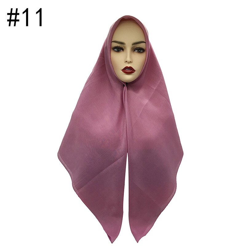 Islamique hijab carré musulman foulard malaisie tudung bawal bandana femmes silencieux hijab châles dame solide écharpe: 11