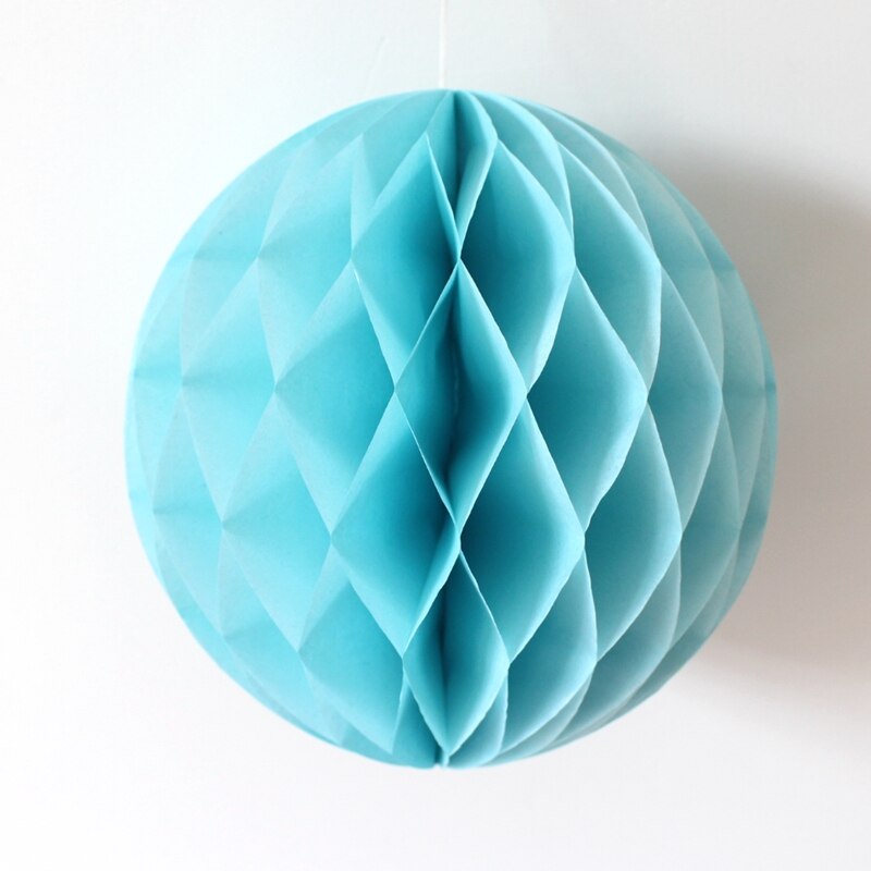 8 " (20cm) 17 farver honeycomb bolde papir lanterner bryllup husholdningsdekorationer supermarkeder shopping markeder udendørs dekoration: Lyseblå