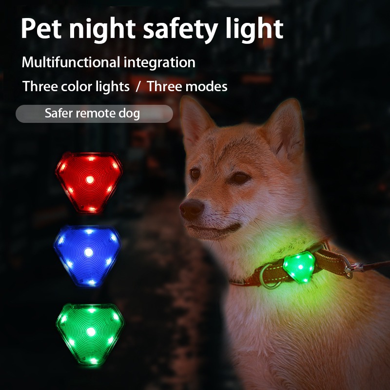 Usb Oplaadbare Pet Led Anti-verloren Veiligheid Licht Halsband Hanger Glowing Night Veiligheid Draagbare Nachtlampje Kraag Pedant