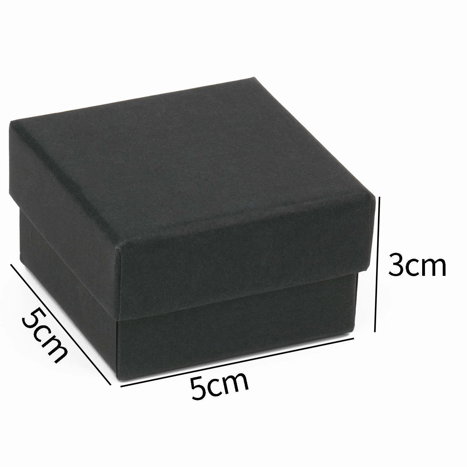 Caja de cuadrada negra para exhibición de joyería, organizador de compromiso para anillo, pendiente, broche, collar, pulsera, cajas de embalaje, 1 Uds.: Negro
