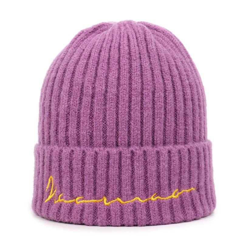 hiver Onesie bébé garçons filles chapeaux enfant laine côtes chapeau enfants Adorable doublure douce bonnet en tricot Snood Braga 2 3 4 5 6 8 ans: purple