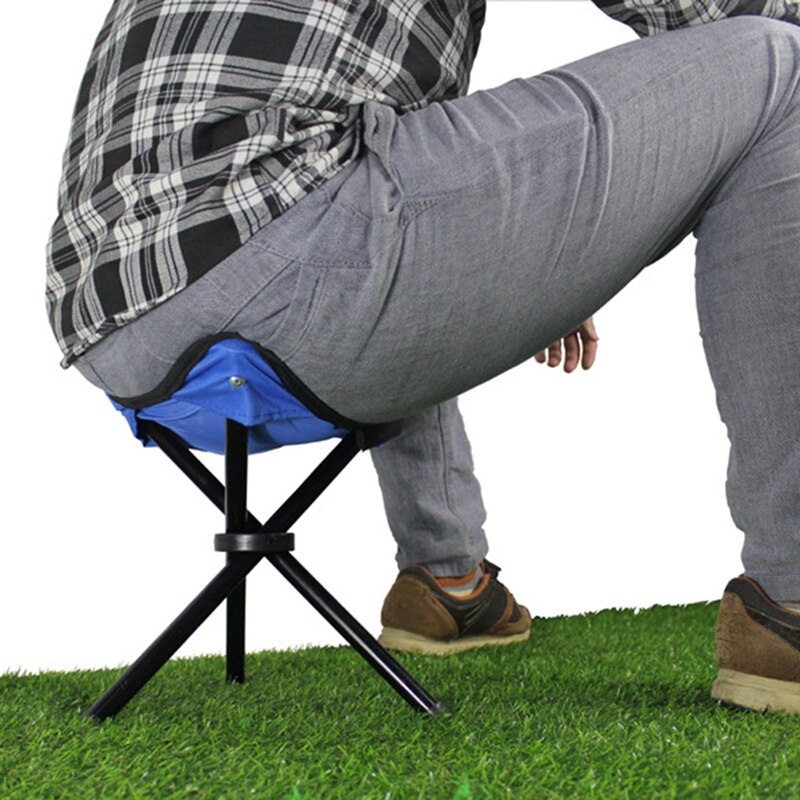 Folding Chair Triangle Furniture Accessories For Beach Fishing Camping Portable Iron Canvas Outdoor Stool