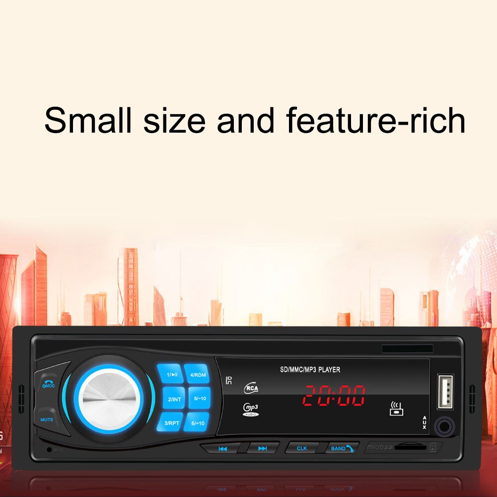 1pc Bluetooth 5.0 Audio Receiver AUX Stereo Car Bluetooth Receiver Transmitter Adapter Handsfree Call USB SD MMC Port Support FM