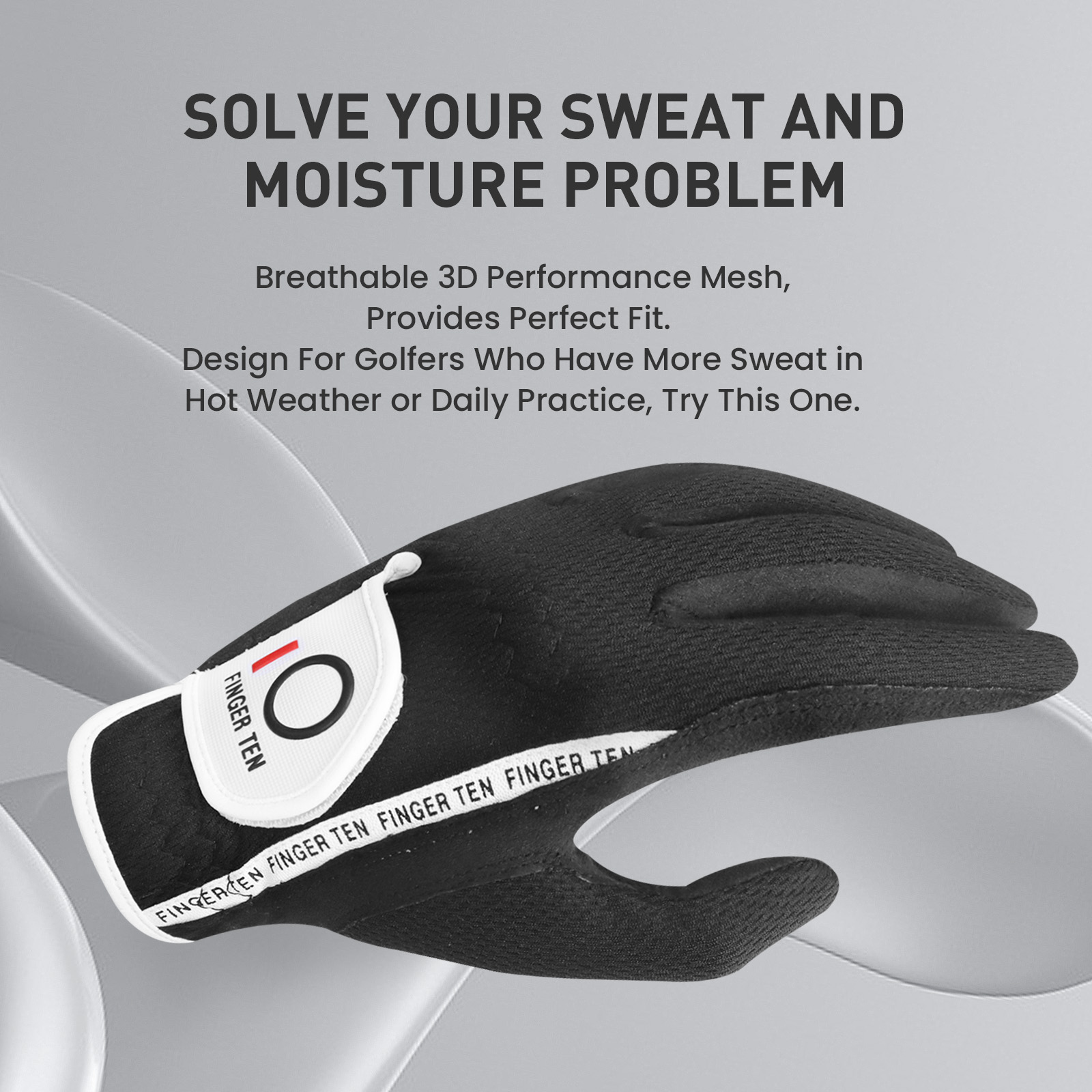 Linkerhand Rechterhand Golf Handschoenen Mannen 3 Stuks Prestaties Mesh Antislip Zachte Micro Ademend Zwart Grijs Groen Handschoen