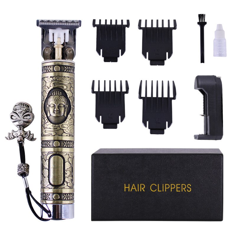 Electric Pro T-Outliner Trimmer Men Hair Clipper Carving Carbon Fiber Metal Powerful Hair Cutter for Men: Default Title