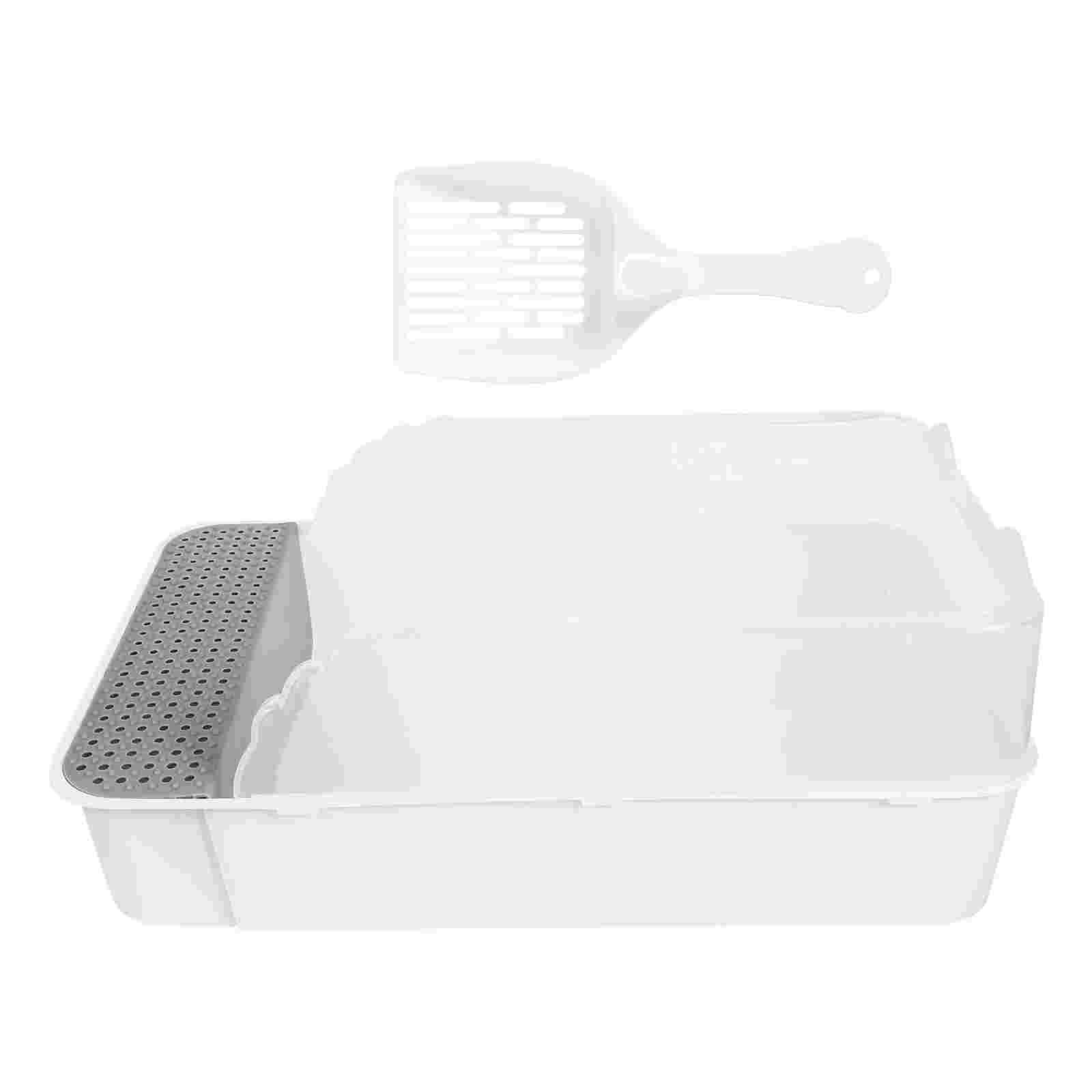 Cat Litter Box Semi-enclosed Cat Toilet Splash-proof Toilet Litter Tray Box