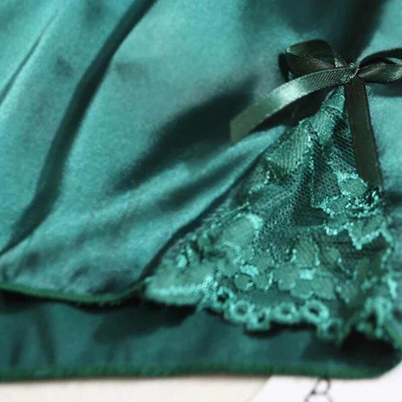 Pantalones cortos de dormir para mujer, ropa de dormir con cintura elástica sedosa, de satén,