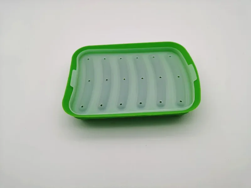 6 Grids Sausage Maker Mould Silicone DIY Ham Dog Making Moulds With Lid Kitchen Household Sausages Cake Baking Tools Molds: green