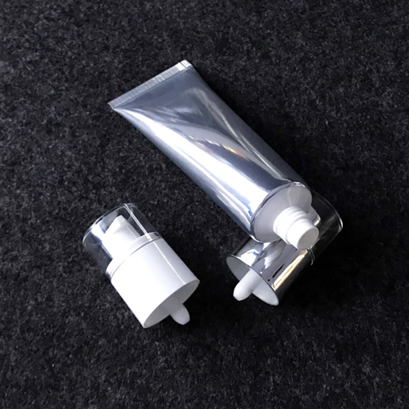 1Pcs Gold Silver Empty Refillable Plastic Soft Tubes Squeezable Bottle Cosmetic Container For Facial Cleaner Lotion Hand Cream