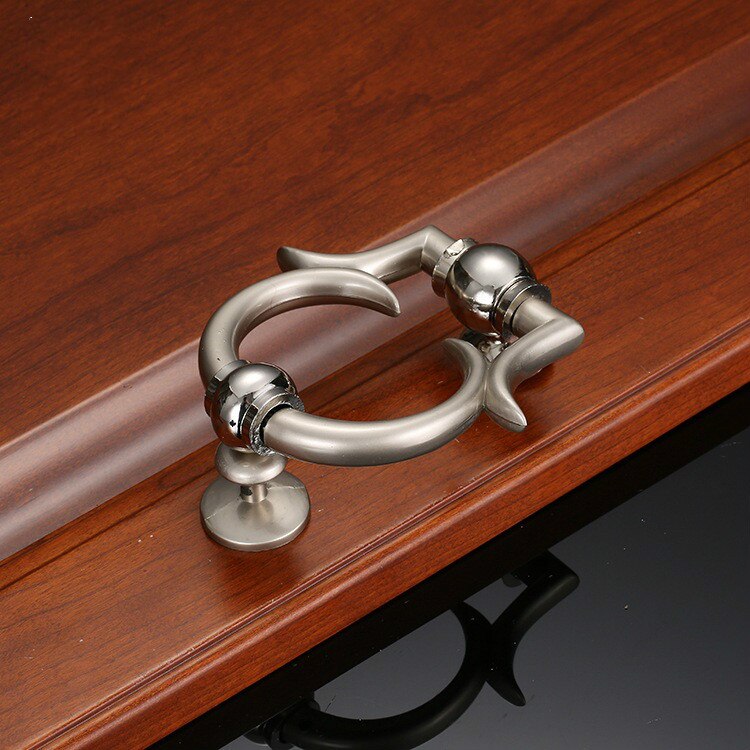 Europese Eenvoudige Klopper Gun Zwart-Goud/Zilver/Zwart Luxe Klopper Zinklegering Klop Ring Deurklopper Meubels handvat Hardware