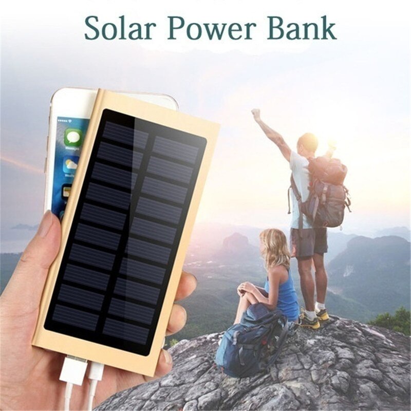 Thin 50000mAh Large Capacity Solar Power Bank Digital Display External Battery Portable Fast Charger for IPhone Xiaomi Huawei