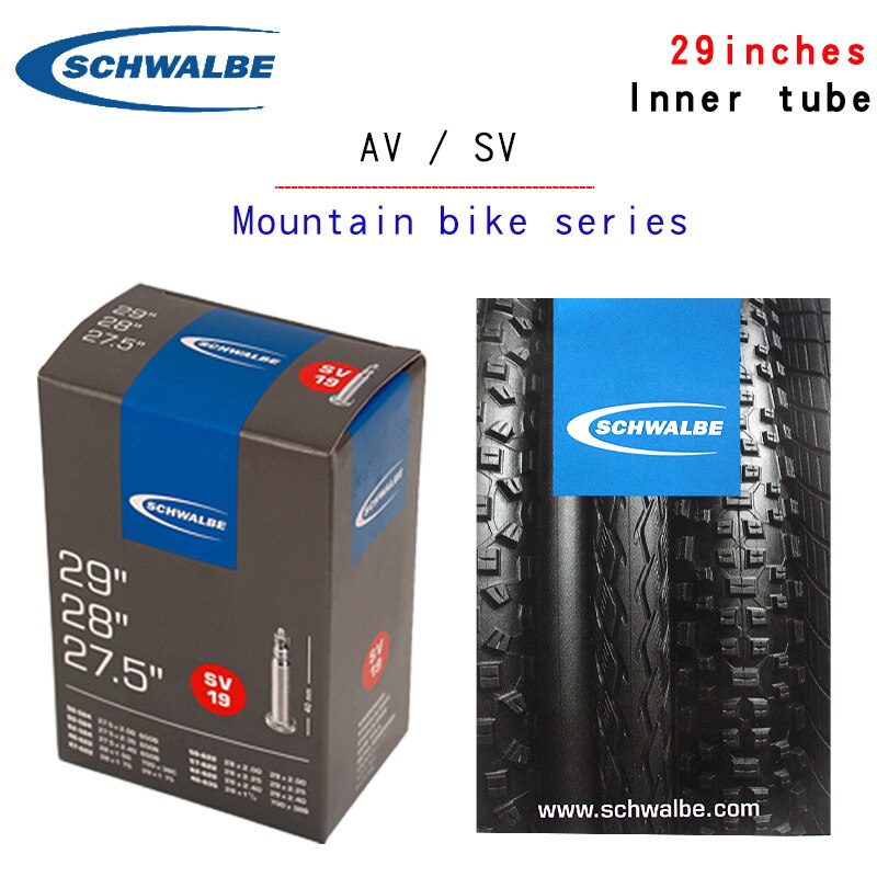 Schwalbe mountain bike butyl rubber inner tube 29 inch sv19 sv19A French valve Road City bicycle tire accessories