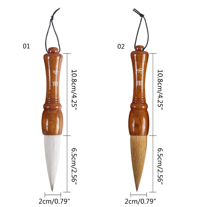 Pincel de caligrafía china tradicional, pincel de pelo de comadreja en forma de tolva, pincel de pintura, pincel de escritura para escritura de Couplets