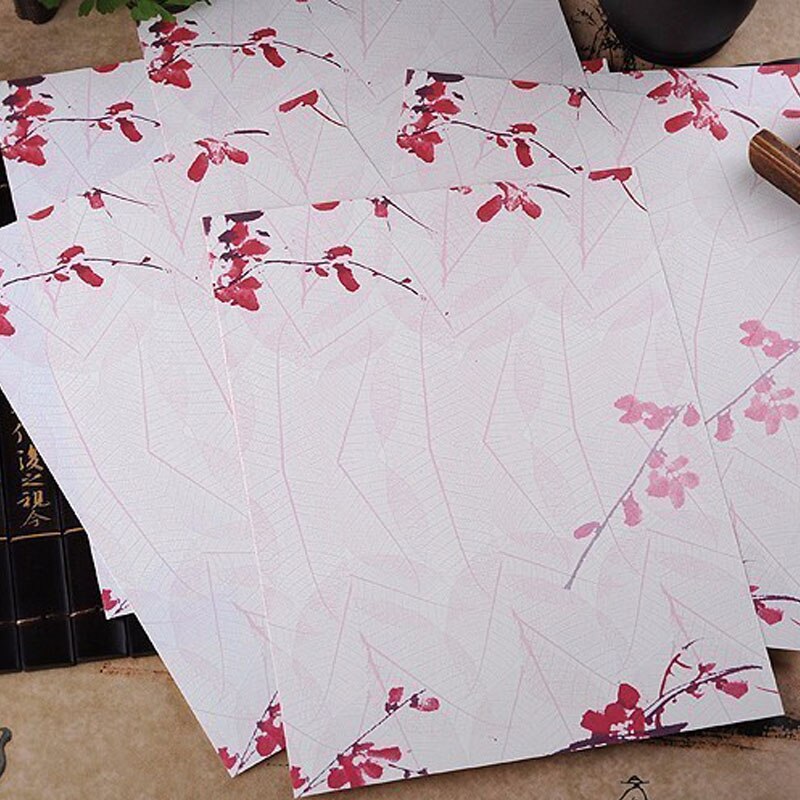 8 Teile/los Vielzahl Jahrgang Chinesischen Stil Umschlag Papier SchöNe Blume knapp Papier Für freundlicher Schreibwaren