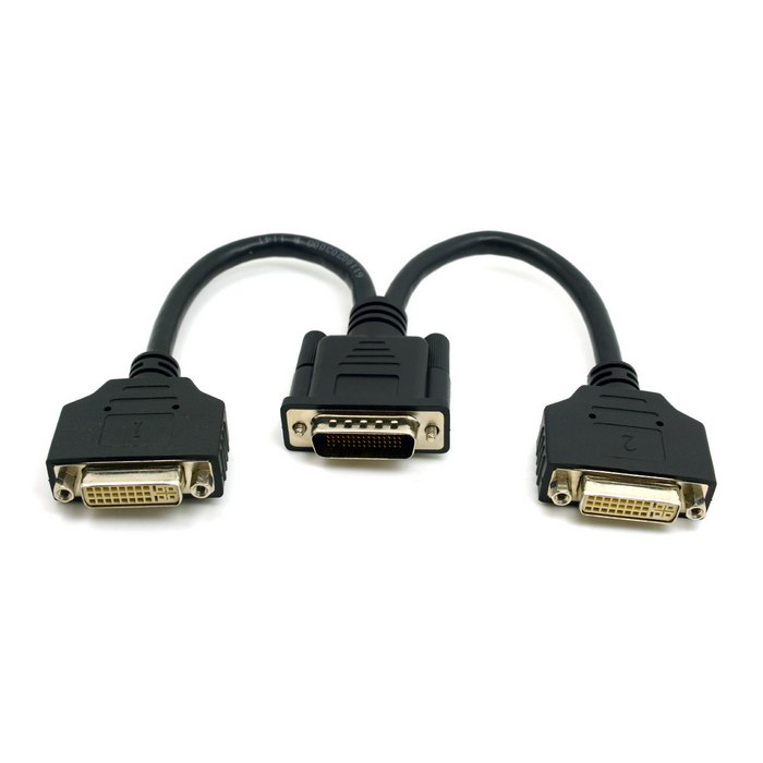 Zihan DMS-59 Male to Dual DVI 24+5 Female Female Splitter Extension Cable for Graphics Cards & Monitor