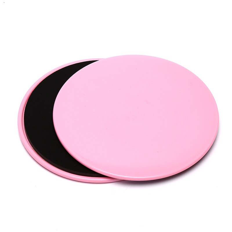 2PCS Fitness Disc Exercise Sliding Plate Gliding Discs Slider For Yoga Gym Core Training Exercise Equipment: Pink