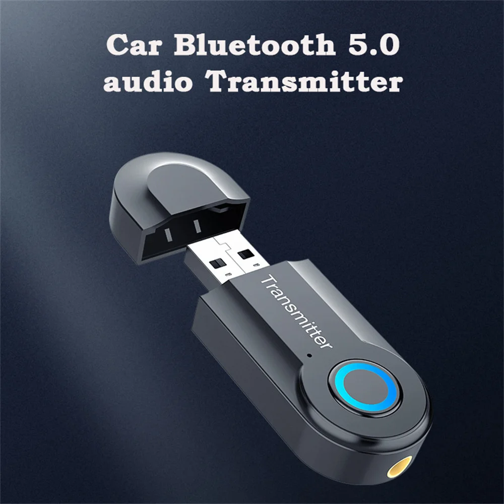 Transmisor Bluetooth 5,0 con conector Jack de 3,5 MM, adaptador inalámbrico de Audio estéreo para PC, TV y auriculares