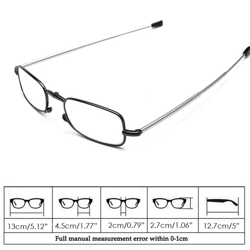 Tragbare Falten Lesebrille Drehung Brillen + 1,0 + 1,5 + 2,0 + 2,5 + 3,0 + 3,5 + 4,0 F05