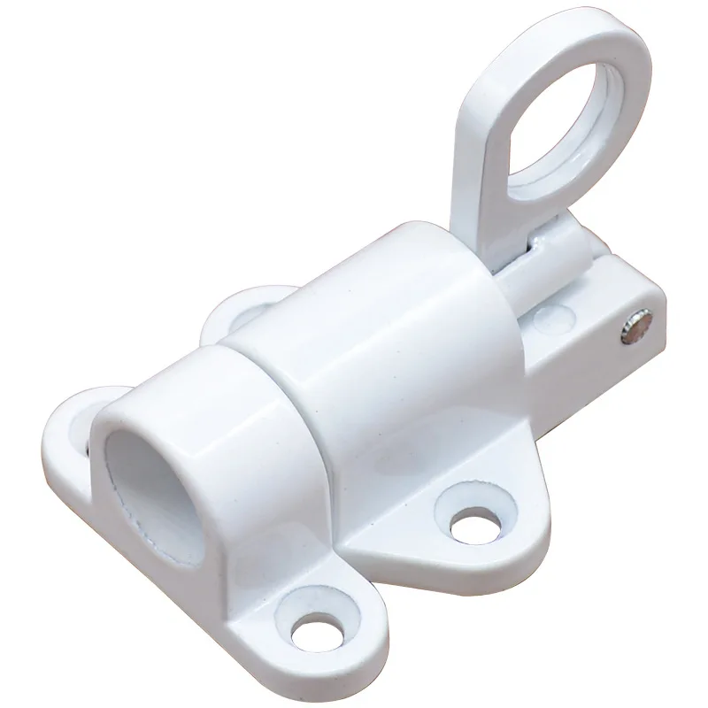 Aluminum Alloy Black/Gray Window Gate Security Pull Ring Spring Bounce Door Bolt Automatic Latch Lock Black Grey Window