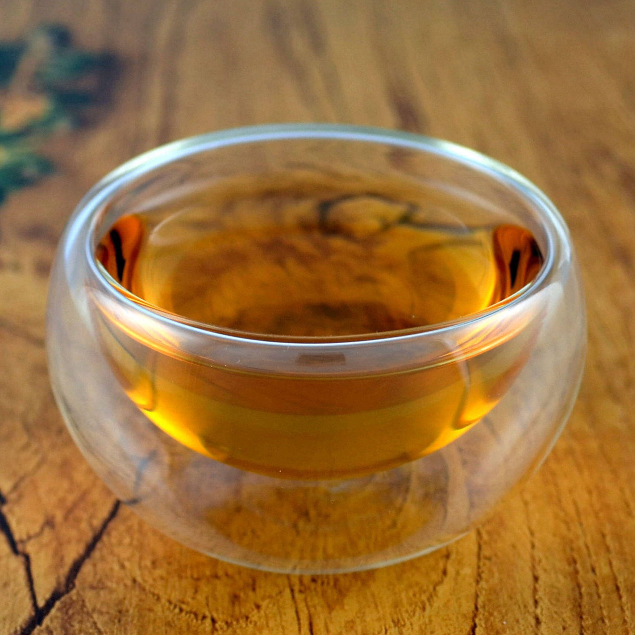 Teapot with Filter Function &amp; 4PC Cute Double Wall Glass Tea Cups Coffee Mugs