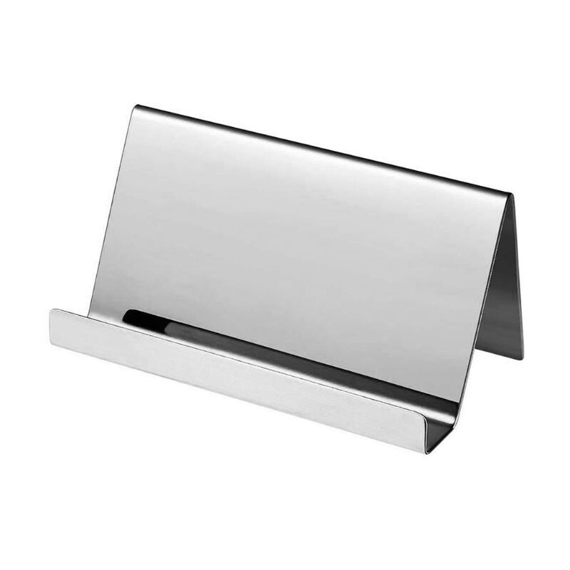 High-end rustfrit stål firmanavn kortholder display stand rack desktop bord arrangør 2 farver: S