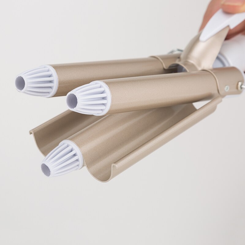 Kemei-fer à friser et boucler les cheveux professionnels, outils de coiffure, Triple sortie, 110-220