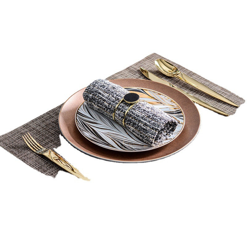 Ensemble d&#39;assiettes de luxe de noël, vaisselle en céramique, en porcelaine, pour le petit déjeuner, DL60PZ