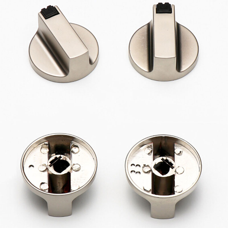2 PCS Universal Metal Rotary Switch Control Knobs 6mm / 8mm Replacement Accessory for Household Kitchen Cooker Gas Stove Oven