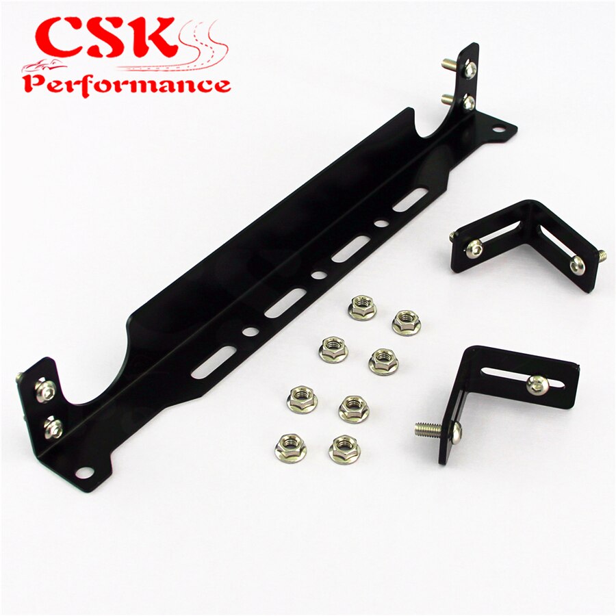 Nova confiança universal azul do motor 262mm óleo cooler suporte de montagem t6061 kit