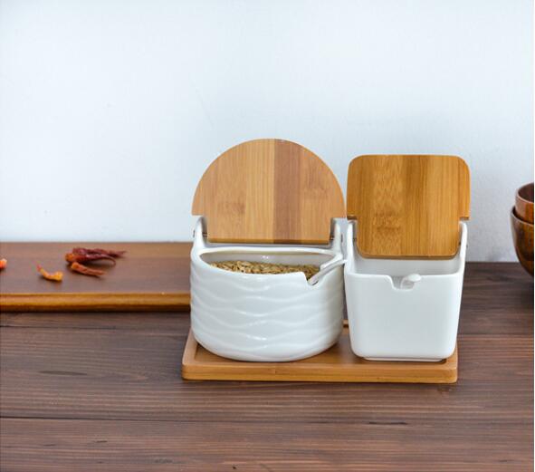 Creatieve Europese Keramische Flip Kruiden Jar Cruet Zout Keuken Levert Kruiden Doos Kruiden Pot: C (A set)