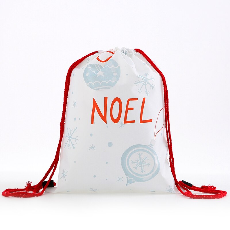 drawstring backpack Women mini Backpack 3D printing travel softback bags men bag Girs Santa Claus Multicolor Rope: GC-8