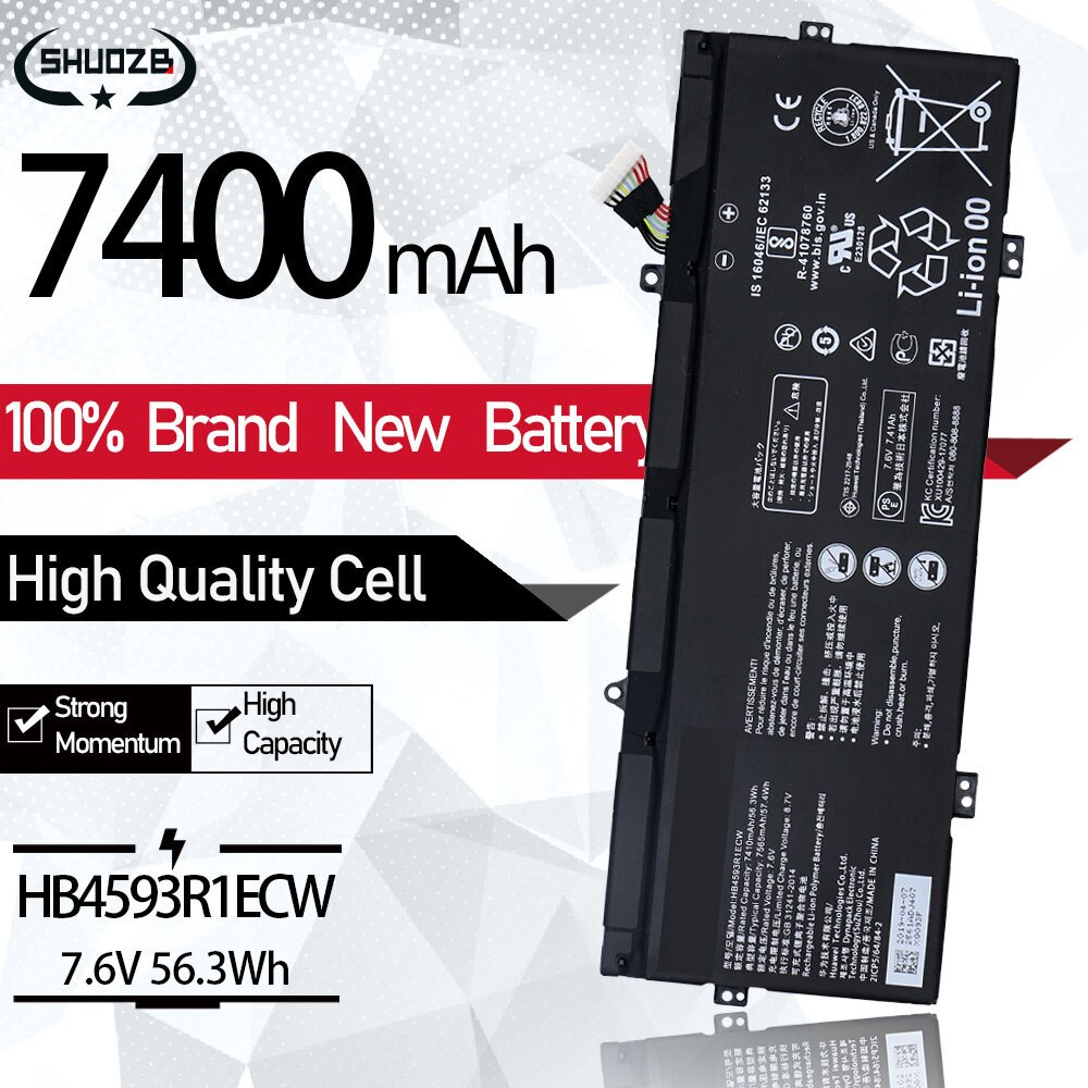 Laptop Battery HB4593R1ECW For HUAWEI Honor Magicbook 14" KPL-W00 &amp; Matebook X Pro