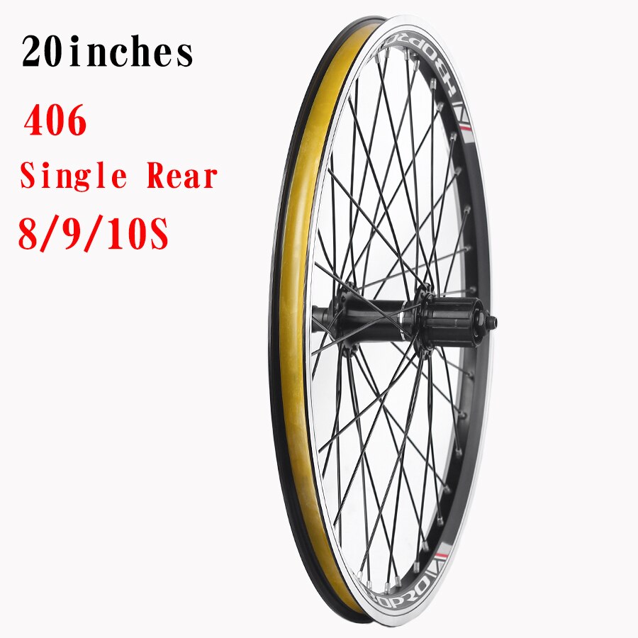 20inch Folding Bike Wheel Rims 451 406 Aluminum alloy RM30 100/135mm 2bearing Wheelset V brake 32H 7-10speed Bicycle wheels: 406 Rear 10S