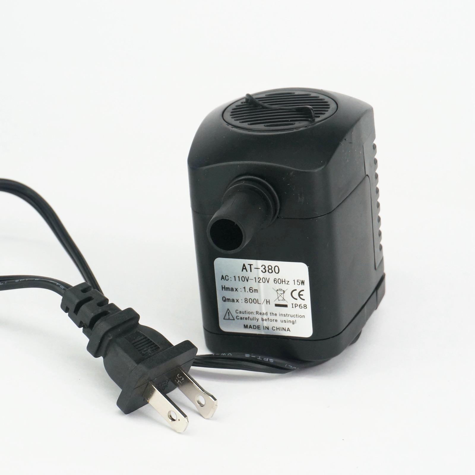 US Plug 110V AC 60Hz 15W 700L/H Electric Mini Submersible Pump With Brushless Motor For Aquarium Fish Tank