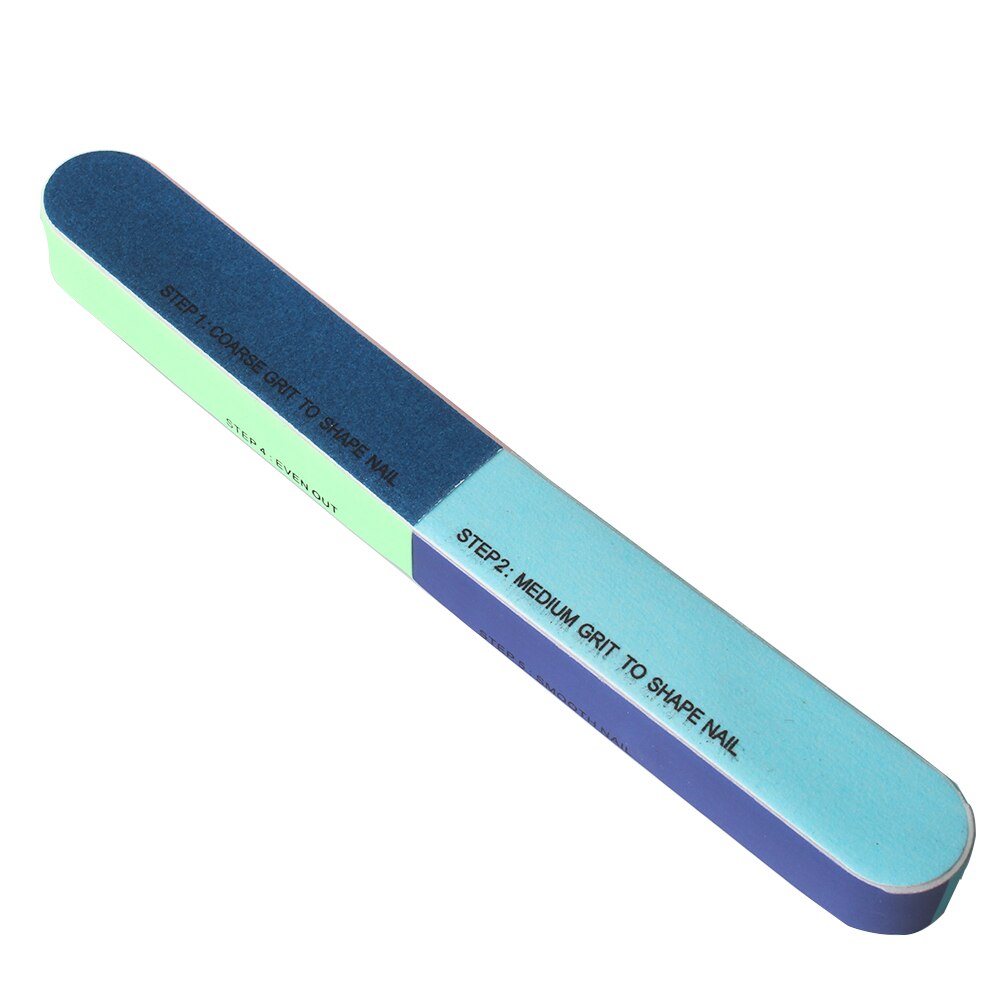 3 stuks professionele 7 -weg vijlen, buffer, schuurblok, nail art, manicure, pedicure, shiner