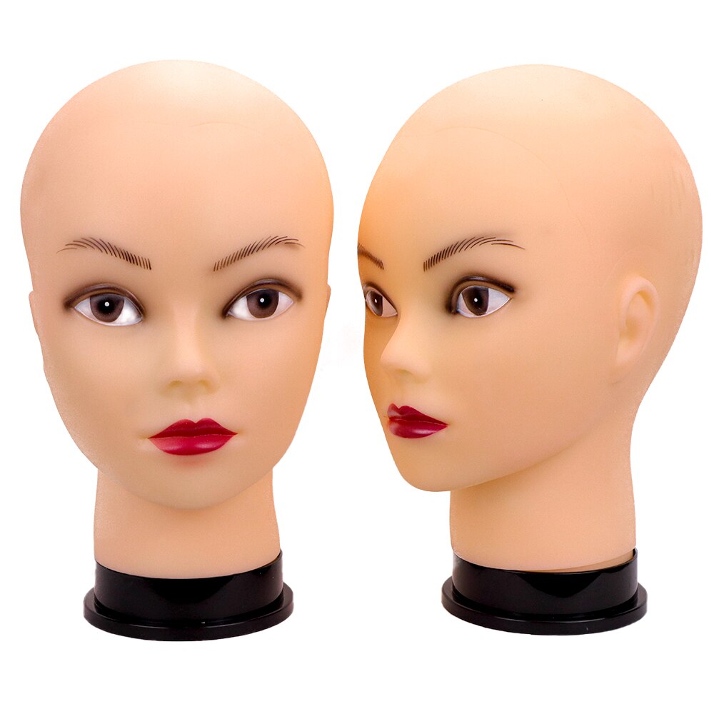 Tête de Mannequin chauve pour femme, sans cheveux, pour la coiffure, la fabrication et l&#39;affichage des perruques, avec support,