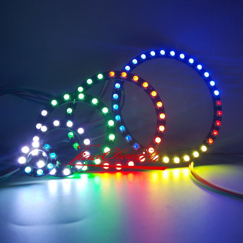 WS2812 5050 RGB LED 1 8 12 16 24 32led Bits Ring Lamp Light with Int
