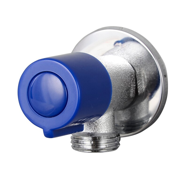 Bathroom Angle Valve Angle Stop Valve Solid Brass Plumbing Shut Off Valve for Home Bathroom Toilet Kitchen Sink Accessories: Blue Valve Only