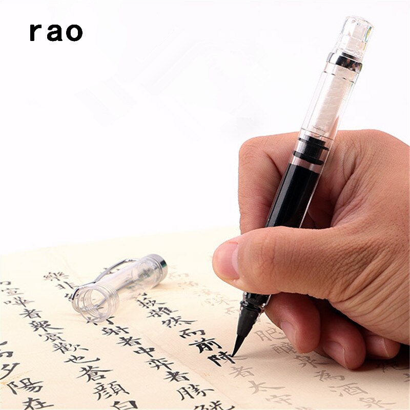 Acuarela cepillo pluma pincel de arte caligrafía pinceles de tinta rellenable plumas estilográficas escuela suministros para estudiantes cepillo de pintura