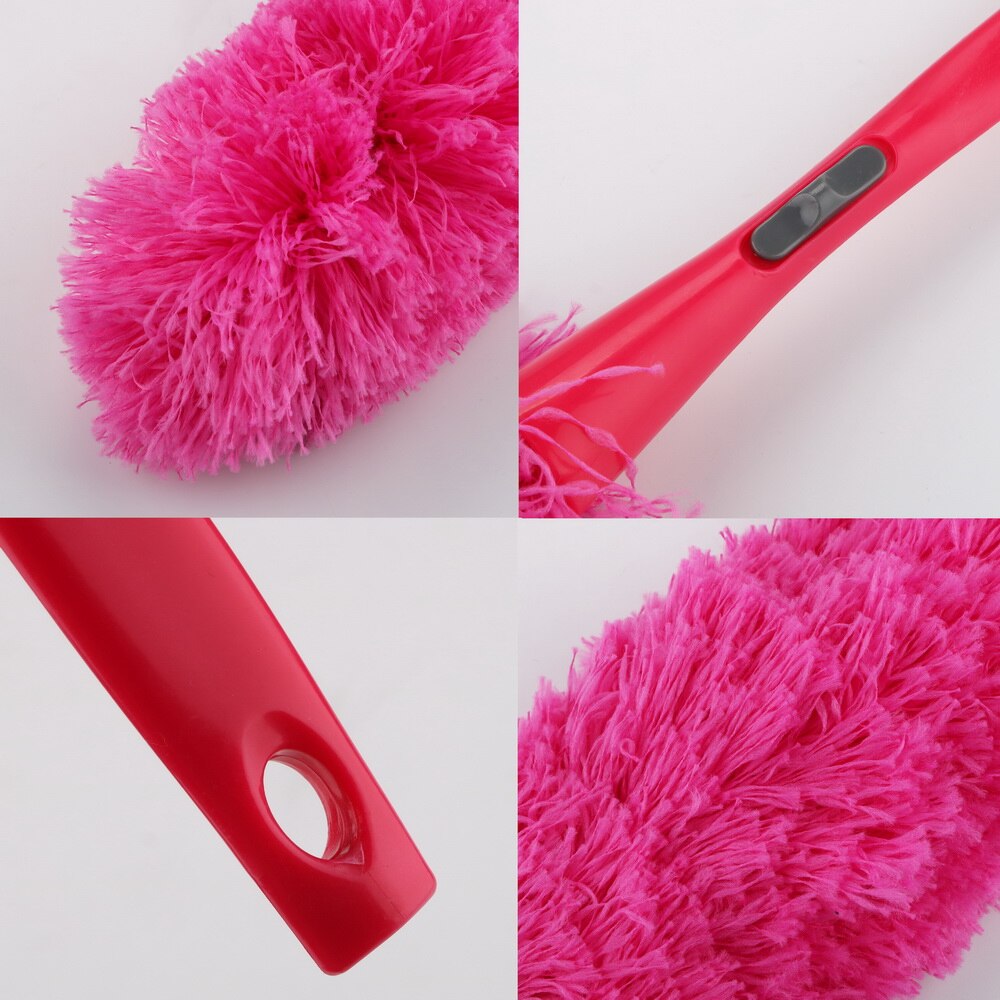 Plumero de microfibra lavable, cepillo de polvo de mango largo, colector de polvo flexible para limpiar muebles y coches