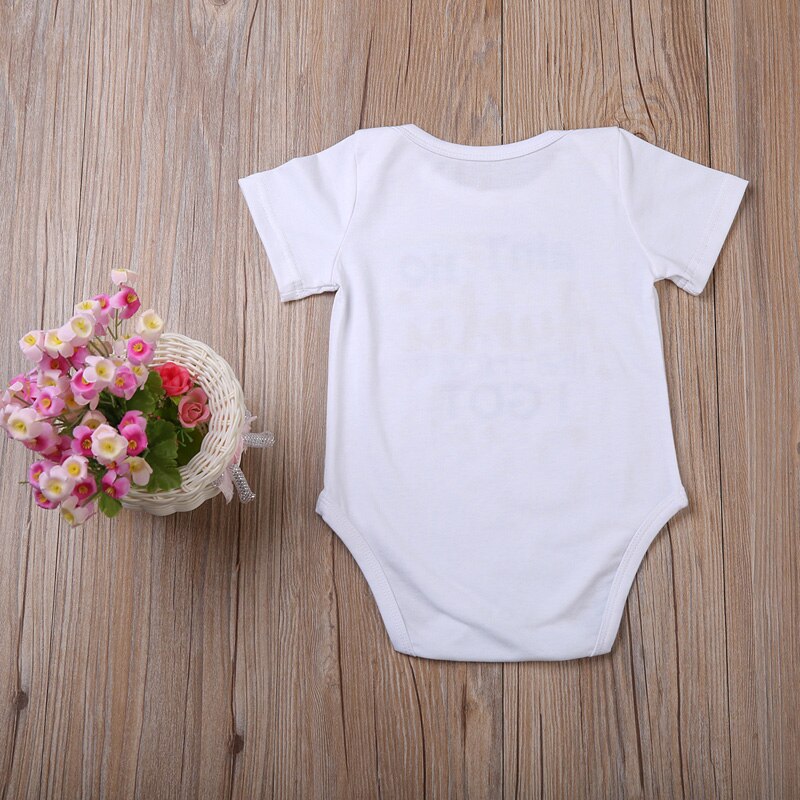 Body pour bébé de 0 à 18 mois, combinaison à manches courtes, avec lettres imprimées, pour fille et garçon