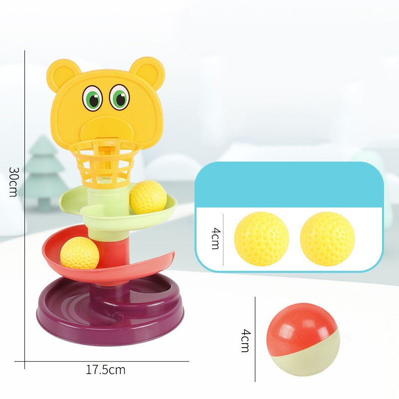 Rolling Ball Pile Tower Puzzle Babys Toys Rattles Spin Track Montessori Educational Newborn Toys For Kids & Hobbies: 13