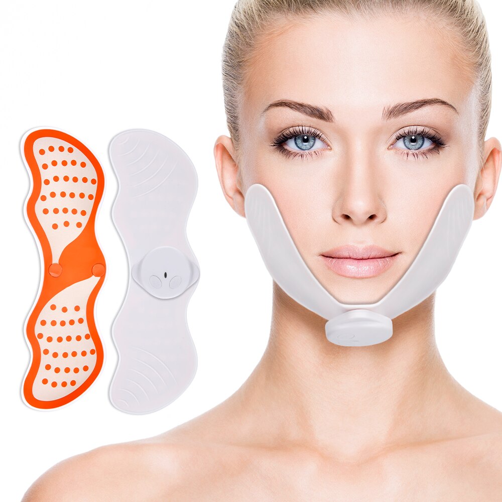 Ems micro instrumento de levantamento facial atual reduzir queixo duplo v rosto emagrecimento exercitador estimulador face lift massager