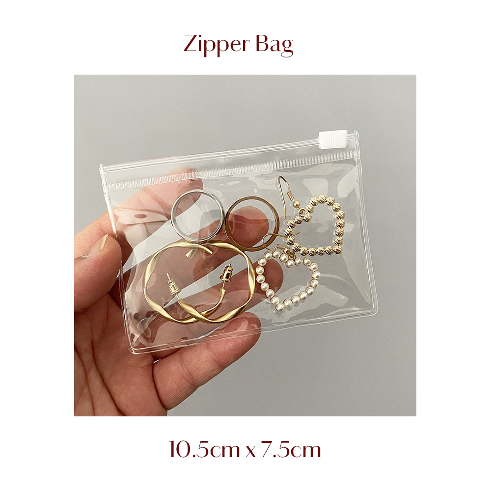 Bolsa con cremallera para joyería, plástico PVC transparente, pulsera, collar, pendientes, bolsa de para embalaje de pequeñas empresas, 10/20 Uds.: green