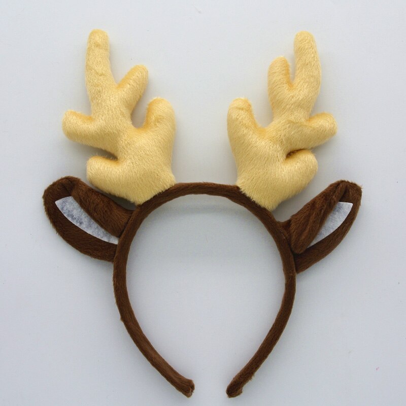 Brown Red Girls Kids Party Deer Antler Elk Cosplay Animal Horn Ear Headband Skirt Costume Baby Shower Halloween