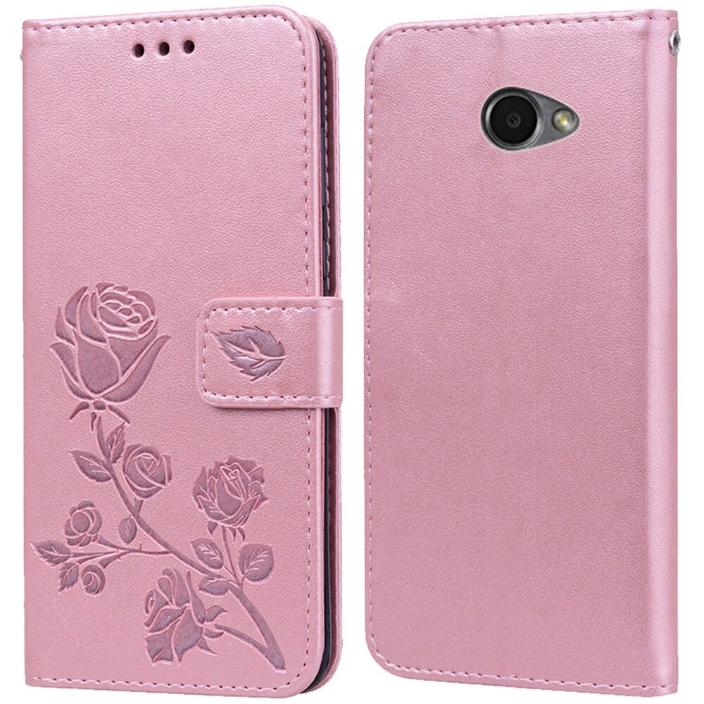 Luxe leren flip-book case voor lg  k5 x220 x220ds , rozenbloem portemonnee standaard telefoonhoesje