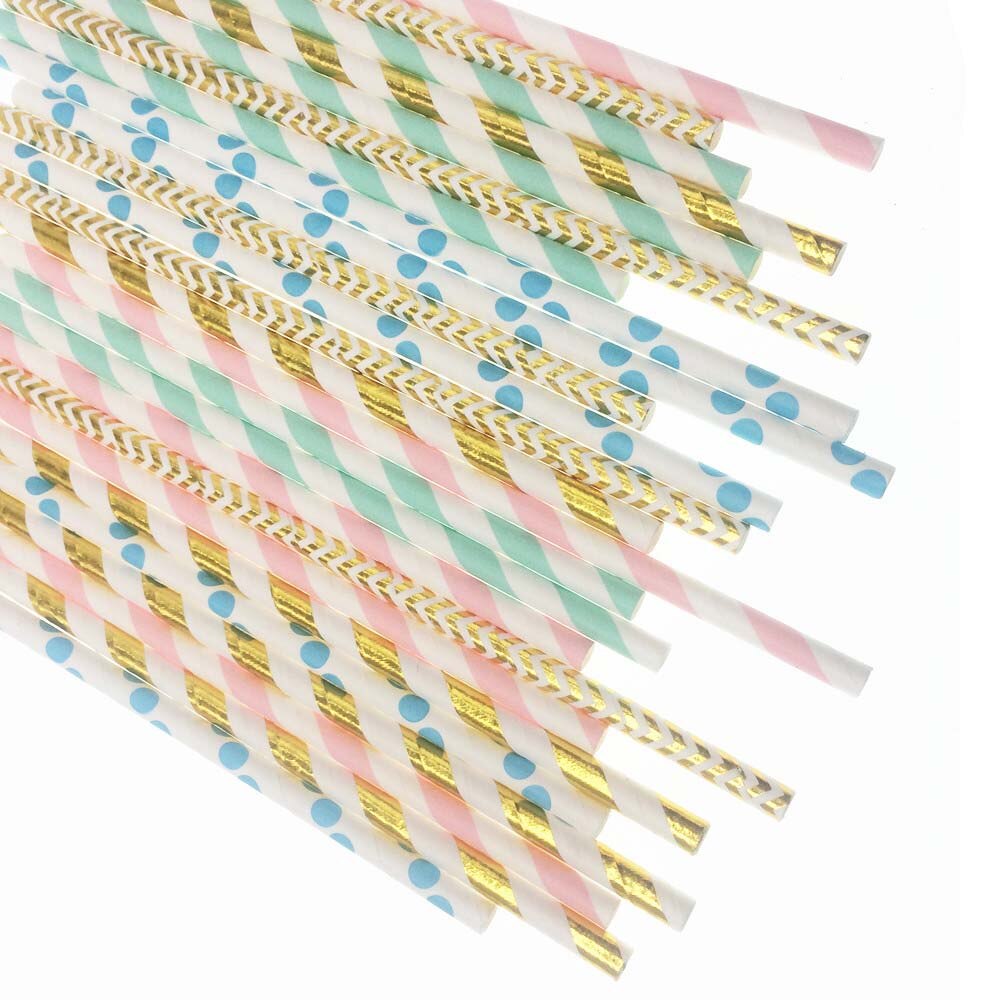 50 Stuks Suikerspin Sticks 30 Cm - Kleurrijke Papieren Rietjes Voor Feesten En Evenementen